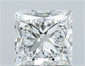 Natural Diamond 1.01 Carats, Princess with  Cut, H Color, SI1 Clarity and Certified by GIA