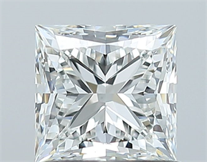 Picture of Natural Diamond 1.01 Carats, Princess with  Cut, H Color, SI1 Clarity and Certified by GIA