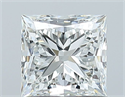 Natural Diamond 1.01 Carats, Princess with  Cut, H Color, SI1 Clarity and Certified by GIA