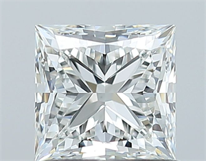 Picture of Natural Diamond 1.01 Carats, Princess with  Cut, H Color, SI1 Clarity and Certified by GIA