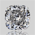 Natural Diamond 0.58 Carats, Cushion with  Cut, D Color, VVS2 Clarity and Certified by GIA