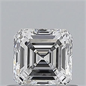 Natural Diamond 0.54 Carats, Asscher with  Cut, E Color, VVS1 Clarity and Certified by GIA