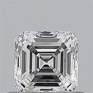 Picture of Natural Diamond 0.54 Carats, Asscher with  Cut, E Color, VVS1 Clarity and Certified by GIA