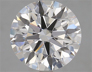 Picture of Lab Grown Diamond 4.03 Carats, Round with Excellent Cut, D Color, VVS2 Clarity and Certified by GIA