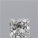 Natural Diamond 0.42 Carats, Princess with  Cut, F Color, VVS2 Clarity and Certified by GIA