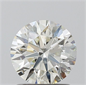 Natural Diamond 1.17 Carats, Round with Excellent Cut, J Color, SI1 Clarity and Certified by IGI