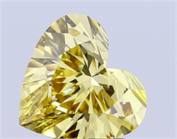 Picture of Lab Grown Diamond 3.01 Carats, Heart with  Cut, Fancy Intense Yellow Color, VS1 Clarity and Certified by IGI