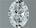 Natural Diamond 1.30 Carats, Oval with  Cut, G Color, SI1 Clarity and Certified by GIA