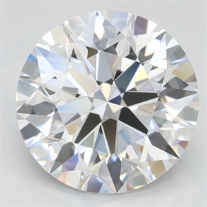 Picture of Lab Grown Diamond 3.15 Carats, Round with Ideal Cut, D Color, IF Clarity and Certified by IGI