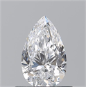 Natural Diamond 0.51 Carats, Pear with  Cut, D Color, VS2 Clarity and Certified by GIA