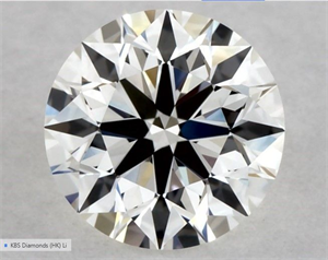 Picture of Natural Diamond 0.54 Carats, Round with Excellent Cut, I Color, VVS1 Clarity and Certified by GIA