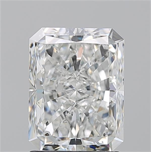 Picture of Natural Diamond 2.01 Carats, Radiant with  Cut, F Color, SI2 Clarity and Certified by GIA