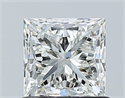 Natural Diamond 1.01 Carats, Princess with  Cut, I Color, VS2 Clarity and Certified by GIA