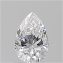 Natural Diamond 0.74 Carats, Pear with  Cut, D Color, VVS1 Clarity and Certified by GIA