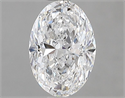 Natural Diamond 0.90 Carats, Oval with  Cut, D Color, VVS1 Clarity and Certified by GIA