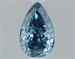 Picture of Lab Grown Diamond 1.23 Carats, Pear with  Cut, Fancy Vivid Blue Color, VS1 Clarity and Certified by IGI