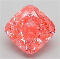 Picture of Lab Grown Diamond 2.11 Carats, CUSHION MODIFIED with  Cut, Fancy Vivid Pink Color, VVS2 Clarity and Certified by IGI