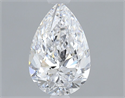 Natural Diamond 1.00 Carats, Pear with  Cut, D Color, SI1 Clarity and Certified by GIA