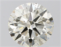 Natural Diamond 1.33 Carats, Round with Excellent Cut, J Color, SI1 Clarity and Certified by IGI
