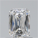 Natural Diamond 0.80 Carats, Radiant with  Cut, F Color, VVS2 Clarity and Certified by GIA