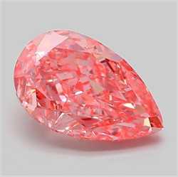 Picture of Lab Grown Diamond 3.01 Carats, Pear with  Cut, Fancy Vivid Pink Color, VS1 Clarity and Certified by IGI