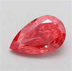 Picture of Lab Grown Diamond 4.03 Carats, Pear with  Cut, Fancy Vivid Pink Color, VS1 Clarity and Certified by IGI