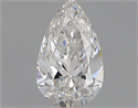 Natural Diamond 0.40 Carats, Pear with  Cut, D Color, VVS2 Clarity and Certified by GIA
