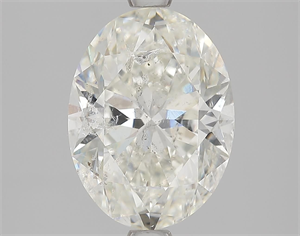 Picture of Natural Diamond 3.01 Carats, Oval with  Cut, I Color, SI2 Clarity and Certified by HRD