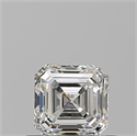 Natural Diamond 0.59 Carats, Asscher with  Cut, H Color, VS2 Clarity and Certified by GIA