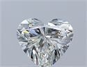 Natural Diamond 0.53 Carats, Heart with  Cut, I Color, SI1 Clarity and Certified by GIA