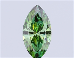 Picture of Lab Grown Diamond 2.24 Carats, Marquise with  Cut, Fancy Vivid Green Color, VS1 Clarity and Certified by IGI