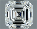 Natural Diamond 1.00 Carats, Asscher with  Cut, H Color, VVS1 Clarity and Certified by IGI