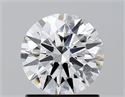 Del inventario de diamantes de laboratorio, 1.09 quilates, Redondo , Color D, claridad VS1 y certificado IGI