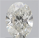 Natural Diamond 0.60 Carats, Oval with  Cut, I Color, SI1 Clarity and Certified by GIA