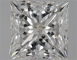 Picture of Natural Diamond 0.91 Carats, Princess with  Cut, E Color, SI2 Clarity and Certified by HRD