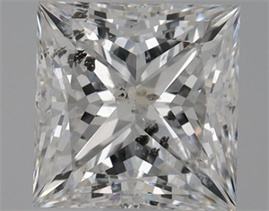 Picture of Natural Diamond 0.91 Carats, Princess with  Cut, E Color, SI2 Clarity and Certified by HRD