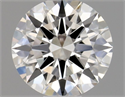 Natural Diamond 0.44 Carats, Round with Excellent Cut, F Color, VS1 Clarity and Certified by GIA
