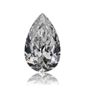 Natural Diamond 0.59 Carats, Pear with  Cut, D Color, VS1 Clarity and Certified by GIA