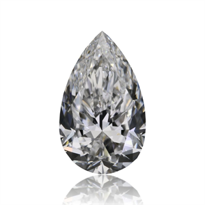 Picture of Natural Diamond 0.59 Carats, Pear with  Cut, D Color, VS1 Clarity and Certified by GIA