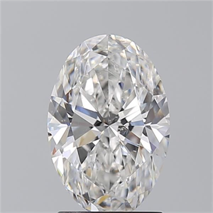 Picture of Natural Diamond 1.51 Carats, Oval with  Cut, E Color, SI1 Clarity and Certified by GIA