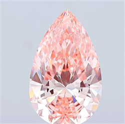 Picture of Lab Grown Diamond 10.03 Carats, Pear with  Cut, Fancy Vivid Pink Color, VVS2 Clarity and Certified by IGI
