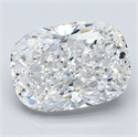Diamante Natural 4.02 quilates, Del cojín , Color F, claridad VS2 y certificado GIA