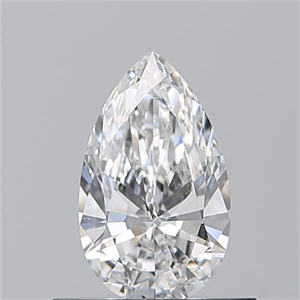 Picture of Natural Diamond 0.52 Carats, Pear with  Cut, E Color, VS2 Clarity and Certified by GIA