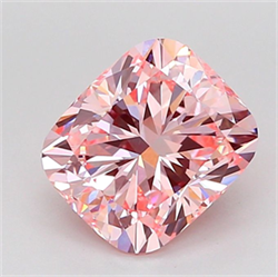 Picture of Lab Grown Diamond 2.55 Carats, CUSHION MODIFIED with  Cut, Fancy Intense Pink Color, VS1 Clarity and Certified by IGI