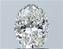 Natural Diamond 0.90 Carats, Oval with  Cut, H Color, SI1 Clarity and Certified by GIA