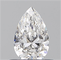 Natural Diamond 0.41 Carats, Pear with  Cut, D Color, VVS2 Clarity and Certified by GIA