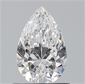 Natural Diamond 0.73 Carats, Pear with  Cut, D Color, VVS1 Clarity and Certified by GIA