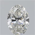 Natural Diamond 0.60 Carats, Oval with  Cut, H Color, VS1 Clarity and Certified by GIA