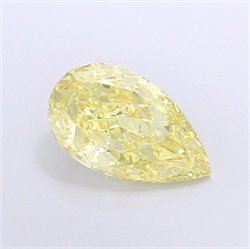 Picture of Lab Grown Diamond 2.59 Carats, Pear with  Cut, Fancy Yellow Color, VS1 Clarity and Certified by IGI