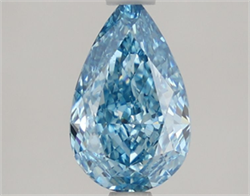 Picture of Lab Grown Diamond 1.28 Carats, Pear with  Cut, Fancy Vivid Blue Color, VS1 Clarity and Certified by IGI